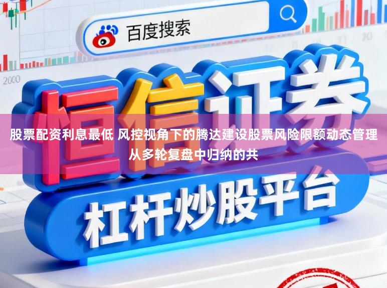 股票配资利息最低 风控视角下的腾达建设股票风险限额动态管理从多轮复盘中归纳的共
